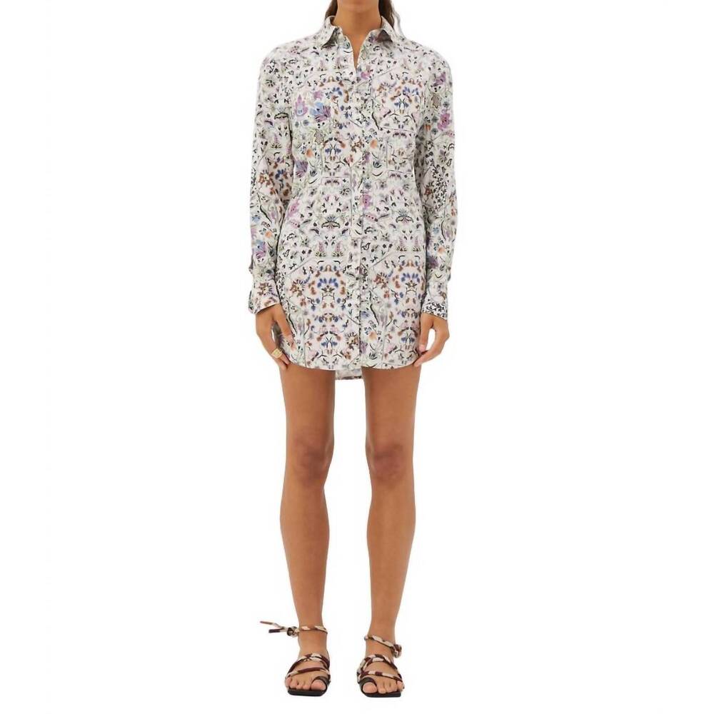 NEW MARIA CHER valongo rubi shirt dress in white floral